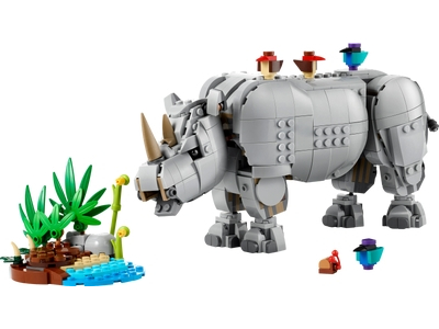 LEGO Wilde dieren: machtige neushoorn met vogels (31171)