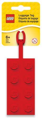 LEGO 2x4 Red Luggage Tag (5005542)