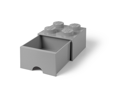 LEGO® 4-Stud Medium Stone Gray Storage Brick Drawer (5005713)