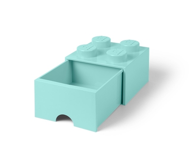 LEGO® 4-Stud Aqua Light Blue Storage Brick Drawer (5005714)