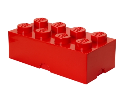 LEGO Aufbewahrungsstein mit 8 Noppen in Rot (5006867)
