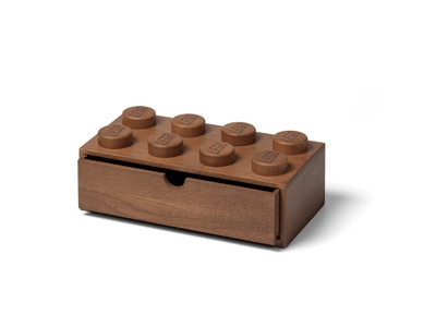 LEGO Wooden Desk Drawer 8 – Dark Oak (5007116)