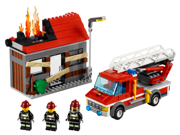 lego house on fire