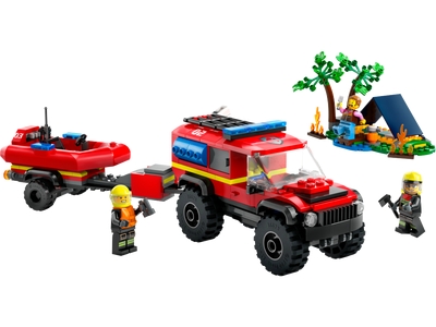 LEGO 4x4 Fire Truck with Rescue Boat (60412)
