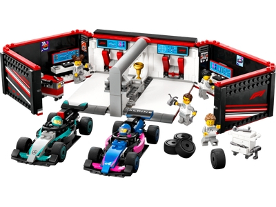 LEGO F1® Garage mit Mercedes-AMG &amp; Alpine Rennautos (60444)