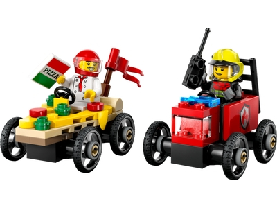 LEGO Pizza vs. Fire Truck Race Car Pack (60458)