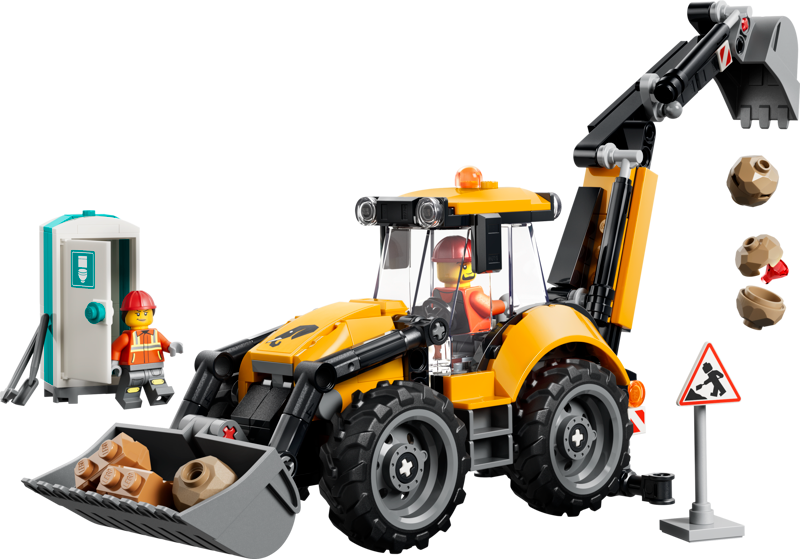 バッグ meme LEGO Yellow Backhoe Loader 60480. Now € 20.99, 30% discount