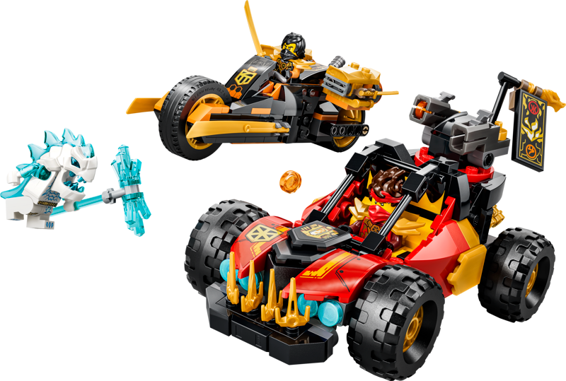 かの LEGO Kai en Cole's combivoertuigen 71864. Nu € 21,95, 27% korting