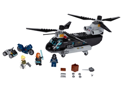 LEGO La poursuite en hélicoptère de Black Widow (76162)
