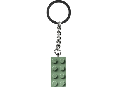LEGO 2x4 Sand Green Keyring (854159)