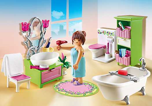 playmobil vintage bathroom