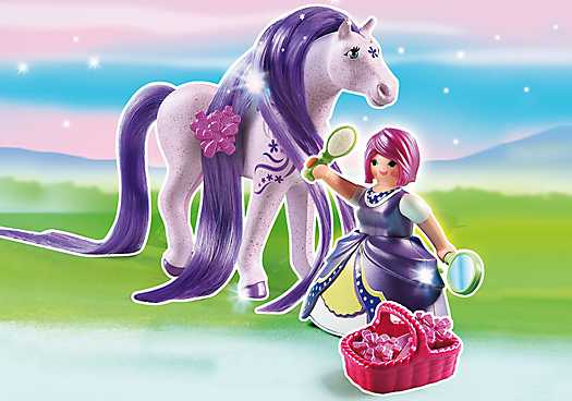 PLAYMOBIL Prinses Viola met paard om te verzorgen (6167)