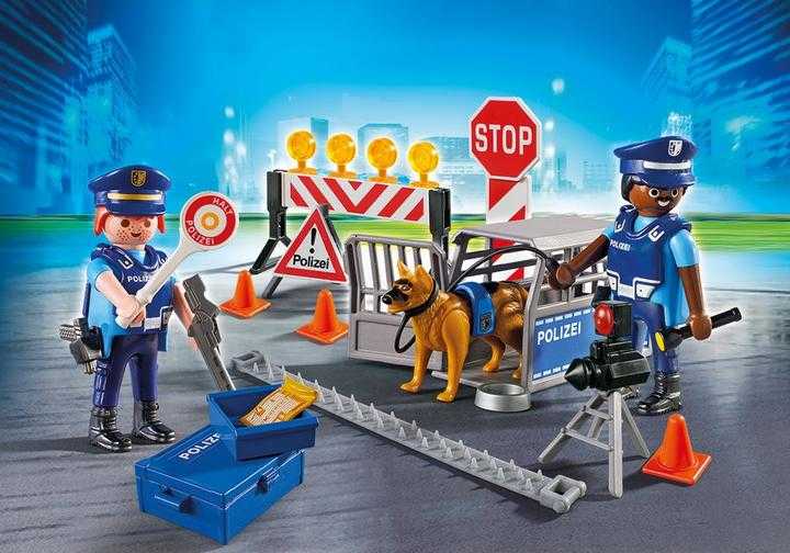 PLAYMOBIL Polizei-Straßensperre (6878)