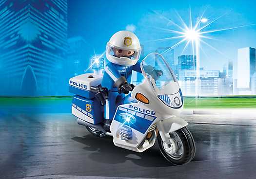 police bicycle playmobil police motorbike