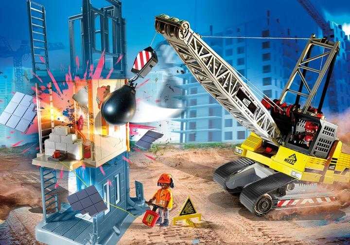 PLAYMOBIL Cable Excavator with Building Section (70442)