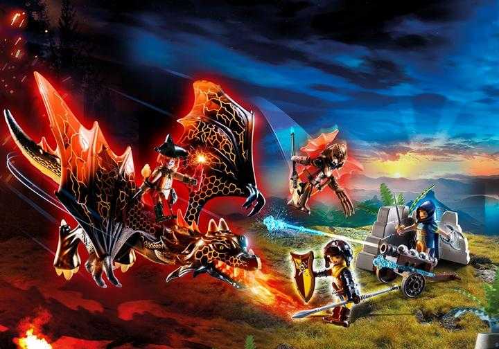 PLAYMOBIL Chevaliers Novelmore avec Dragon de Burnham Raiders (70904)