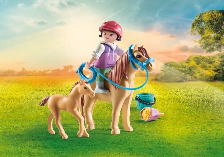 PLAYMOBIL Kind met pony en veulen (71498)