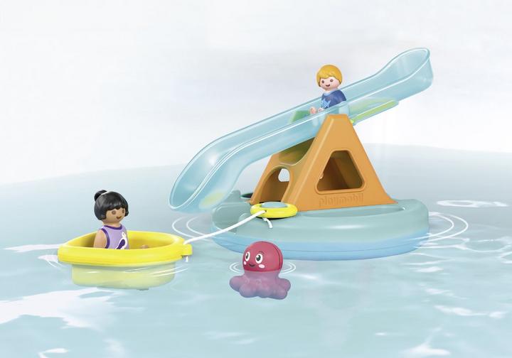 PLAYMOBIL Ilôt avec toboggan aquatique (71687)