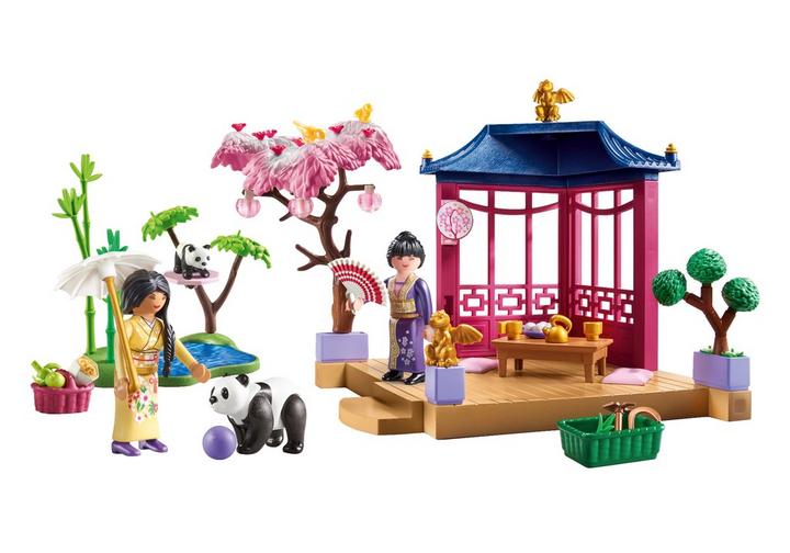 PLAYMOBIL Jardin asiatique avec deux personnages et pandas (71762)