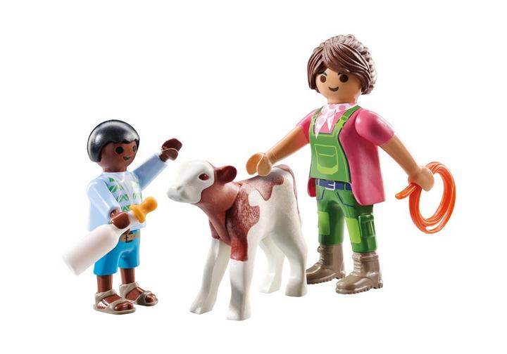 PLAYMOBIL Boer met kalf (71803)