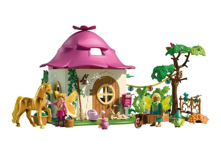PLAYMOBIL Cozy Fairy Home with Golden Unicorn (71838)