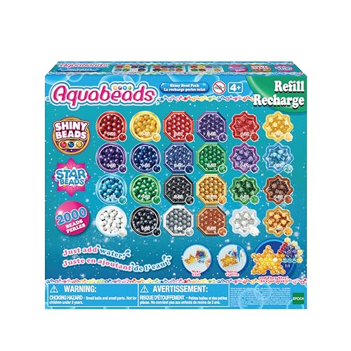 Aquabeads Shiny Bead Pack, Multicolor, Art &amp; Craft Bead kit 31995 (998)